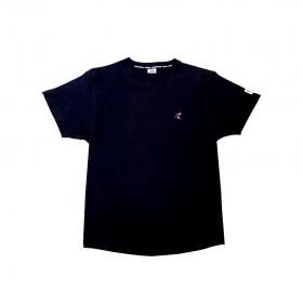 PANCAKE - MULTI COLOR EMBROIDERED TEE - BLACK