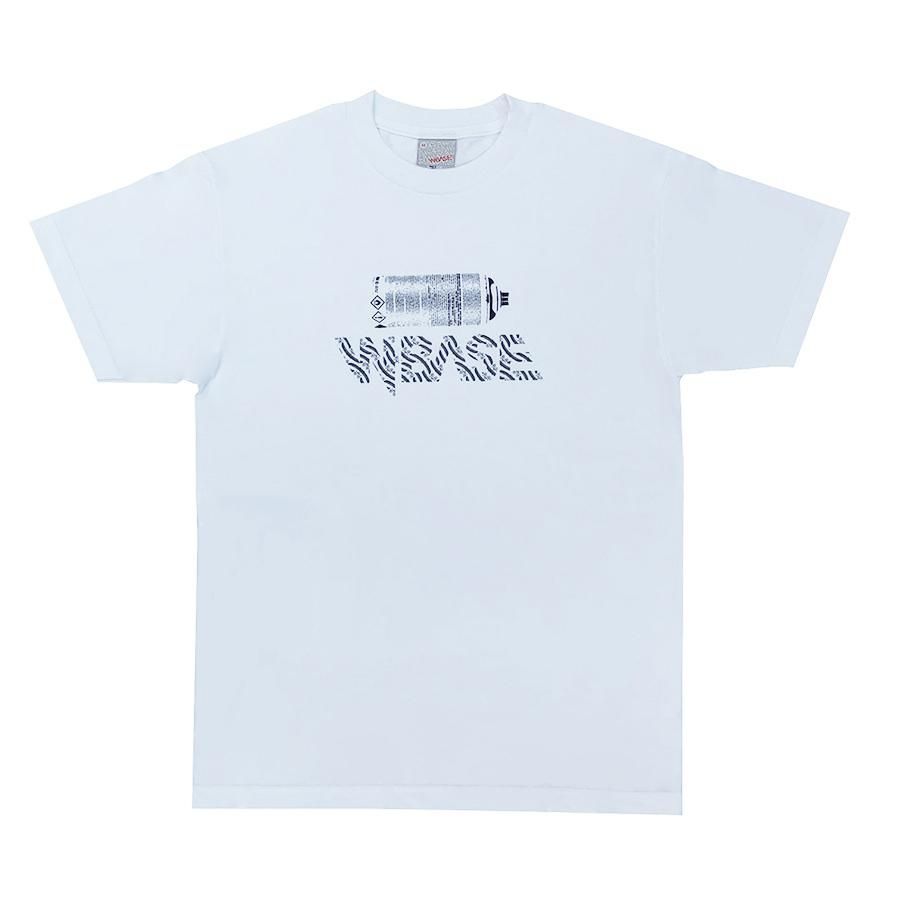 YOSHI47  W-BASE - SPRAY YOUR LIFE TEE - WHITE