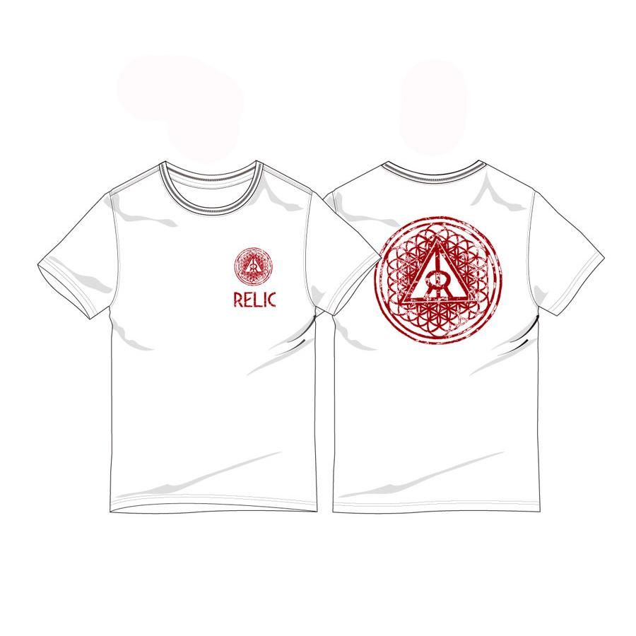 *RELIC - CREATION T-SHIRT - WHITE/MARRON