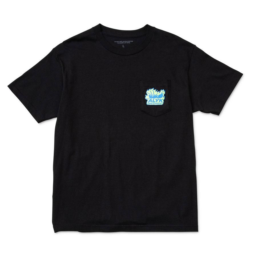 ALYK – Pest Control Screen Printed Pocket T-Shirt/Black
