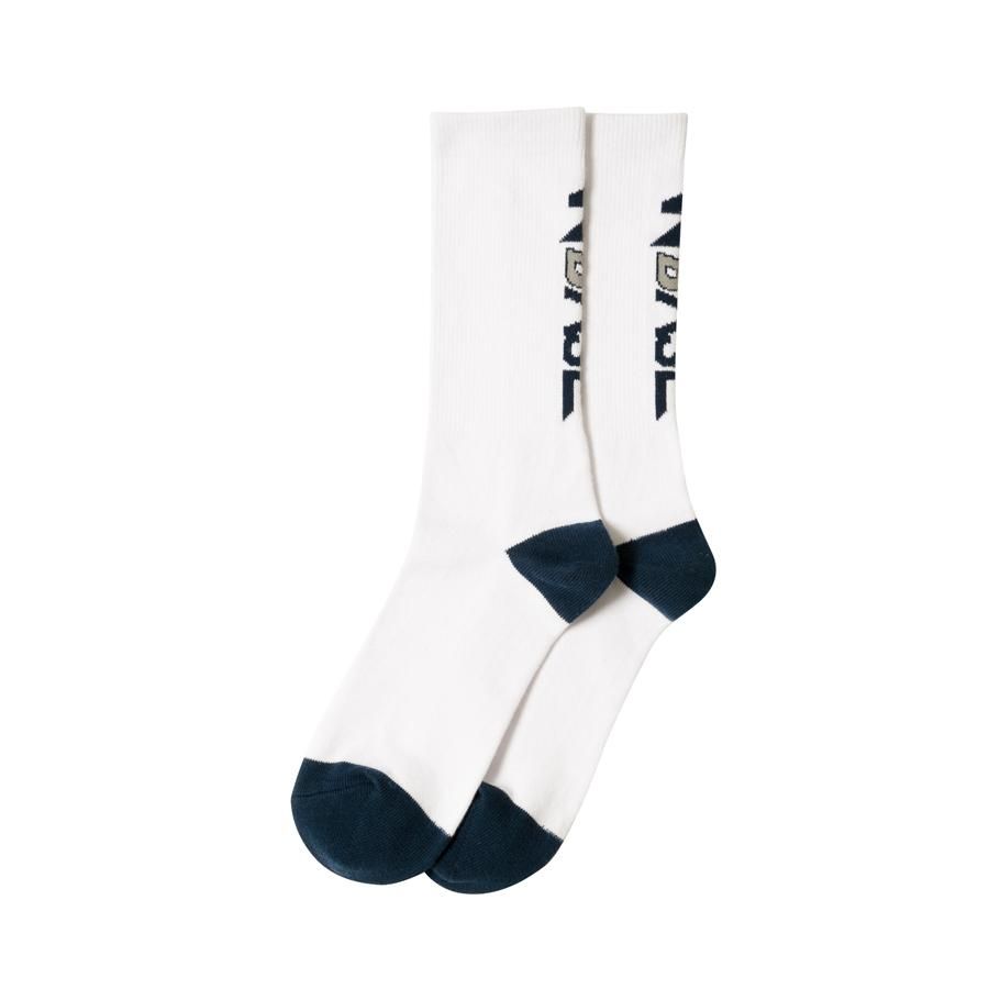 W-BASE  ballaholic LOGO Socks WHITE