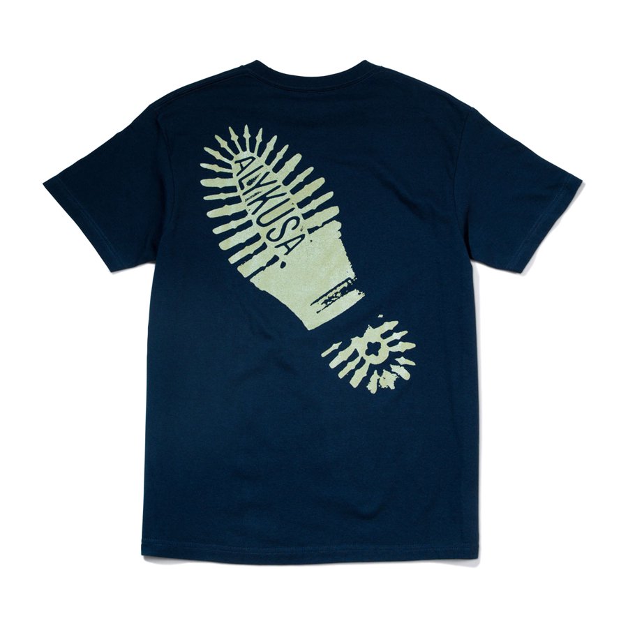 ACT LIKE YOU KNOW - FOOT PRINT T-SHIRT - ARMY GREEN/NAVY