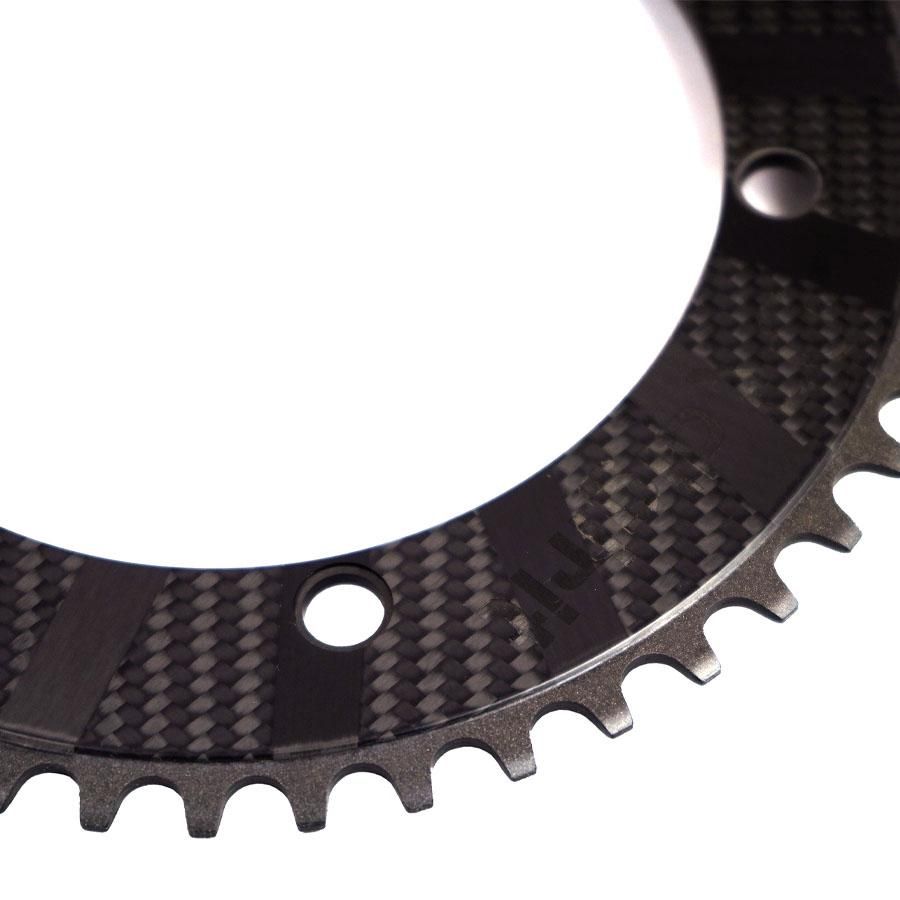 バーゲンで Digirit Carbon Chainring（marble）トラック用49T パーツ 