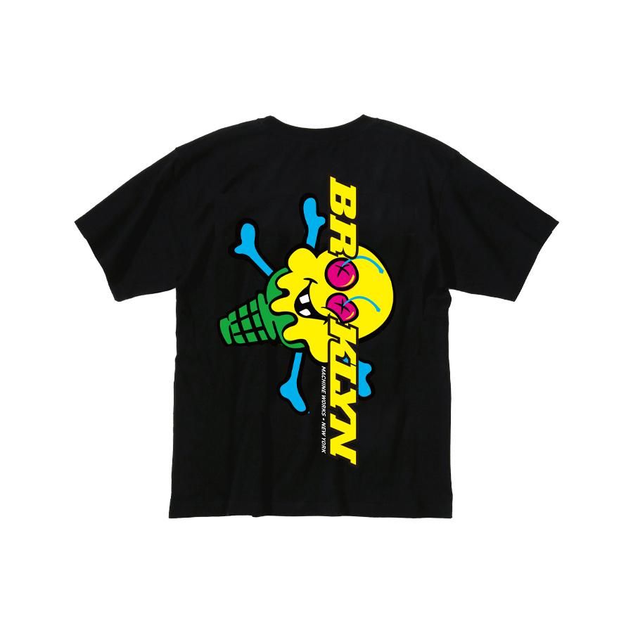 ICE CREAM × BROOKLYN MACHINE WORKS T-SHIRT BLACK - W-BASE