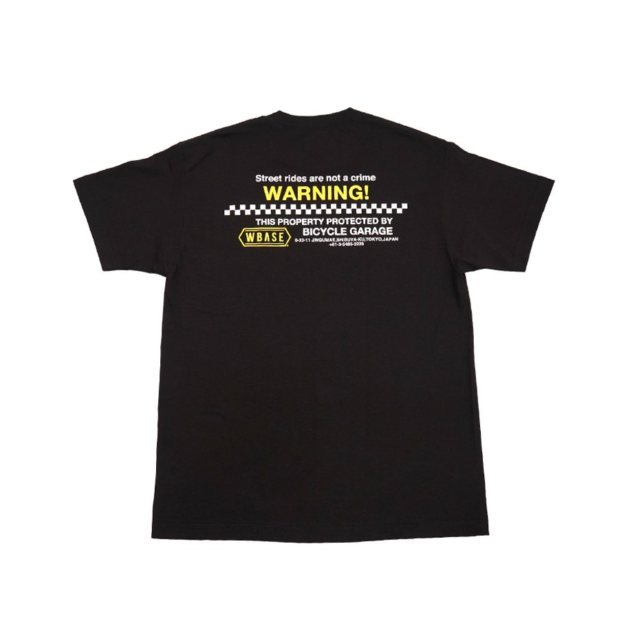 <img class='new_mark_img1' src='https://img.shop-pro.jp/img/new/icons1.gif' style='border:none;display:inline;margin:0px;padding:0px;width:auto;' />W-BASE - WARNING TEE - BLACK / YELLOW