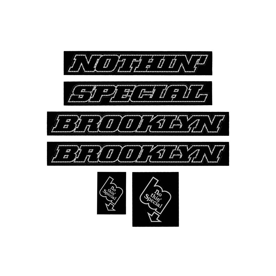 <img class='new_mark_img1' src='https://img.shop-pro.jp/img/new/icons1.gif' style='border:none;display:inline;margin:0px;padding:0px;width:auto;' />NOTHIN' SPECIAL X BROOKLYN MACHINE WORKS - REFLECTIVE FRAME STICKER PACK