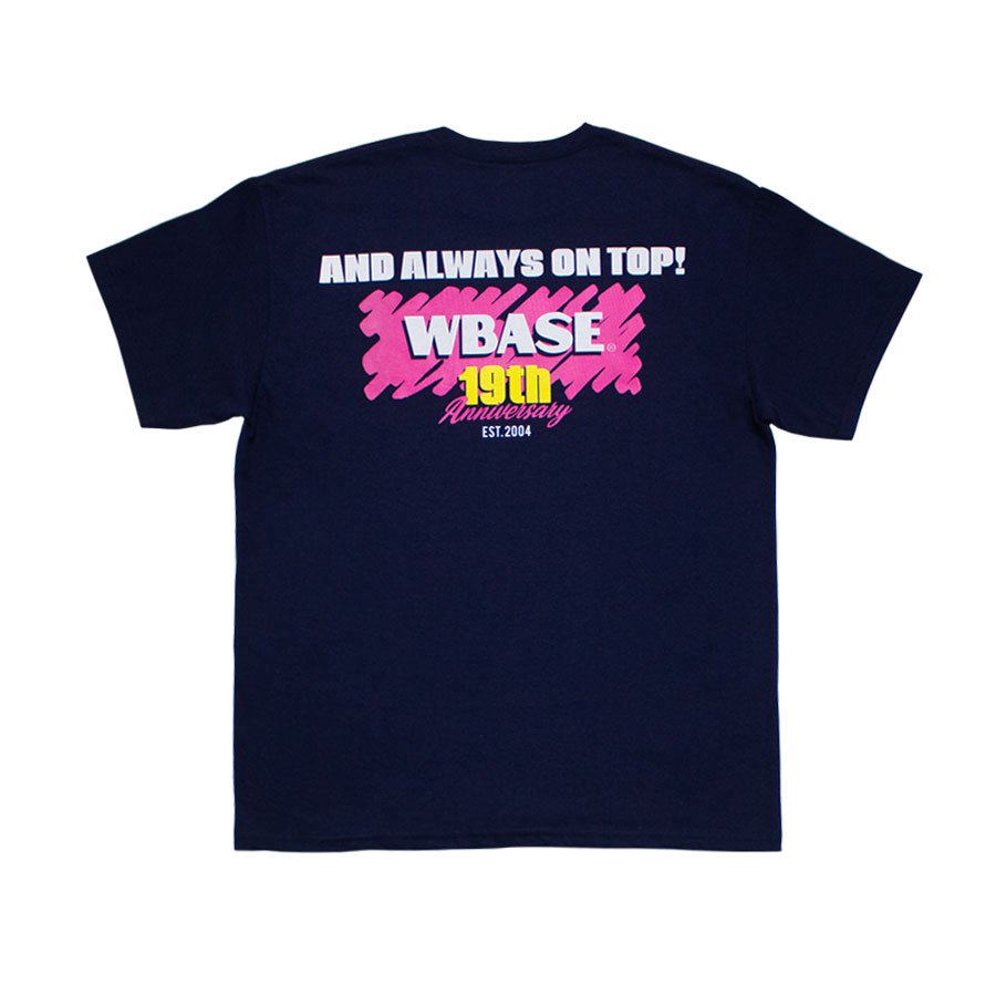 W-BASE - 19TH ANNIVERSARY TEE - NAVY - W-BASE | BMXやピストを扱う渋谷の自転車店（通販可）