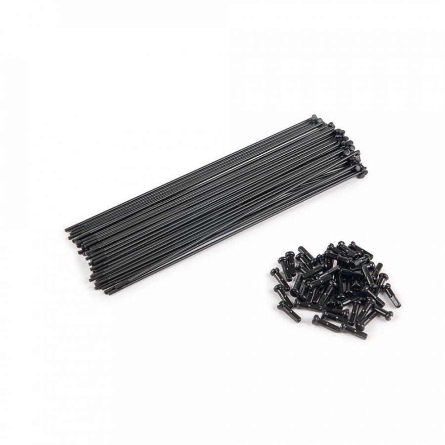 ECLAT - PLAIN GAUGE SPOKES - BLACK 