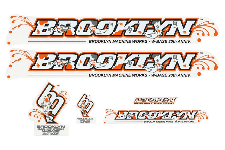 BROOKLYN MACHINE WORKS x W-BASE - W-BASE 20th STICKER PACK - ORANGE