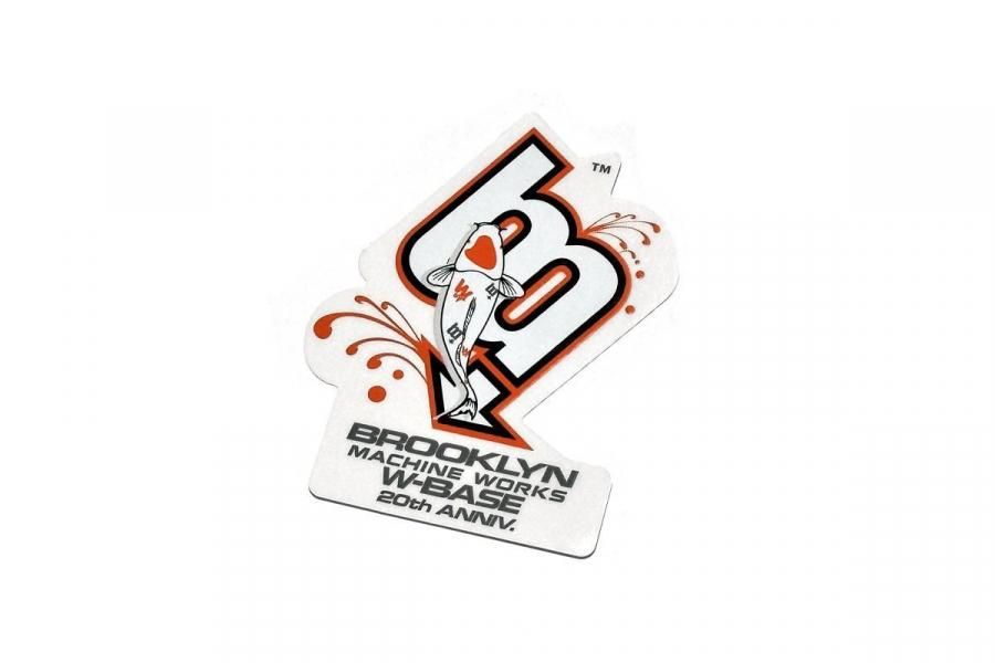 BROOKLYN MACHINE WORKS x W-BASE 20th  - HEAD STICKER - ORANGE