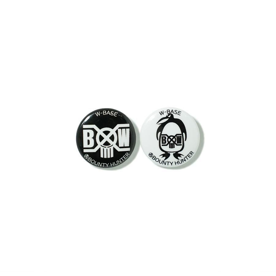 BOUNTY HUNTER x W-BASE - TIN BADGE SET - WHITE/BLACK