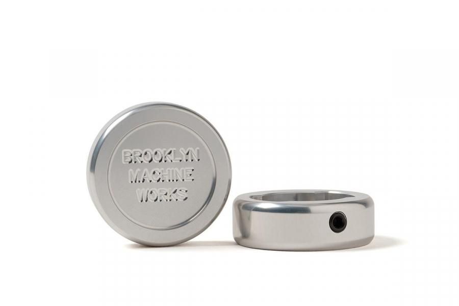 BROOKLYN MACHINE WORKS - BAR END - SILVERNEW LOGO