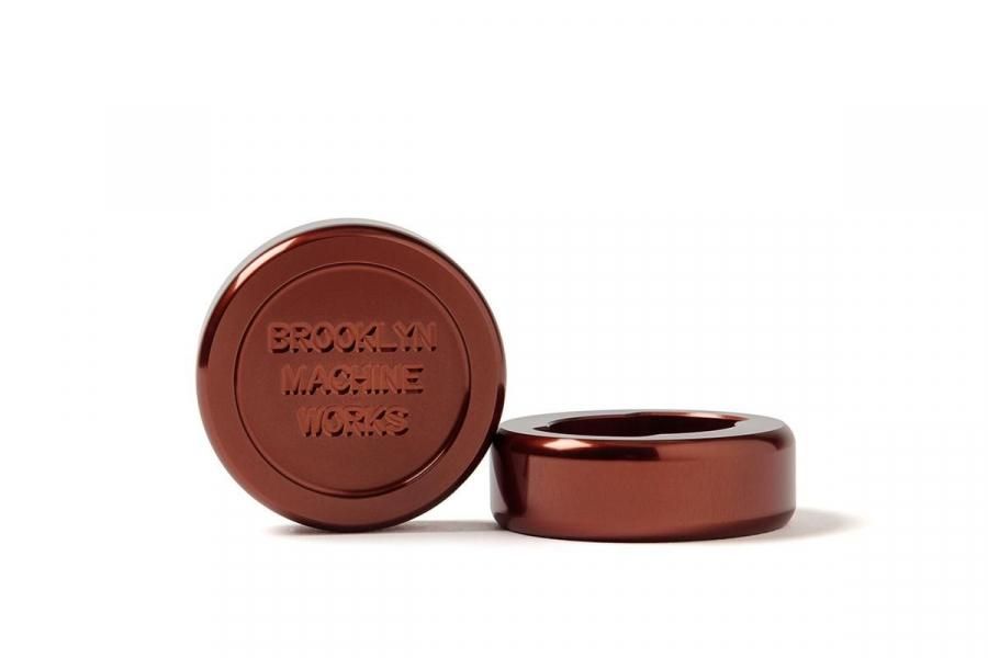 BROOKLYN MACHINE WORKS - BAR END - BROWNNEW LOGO