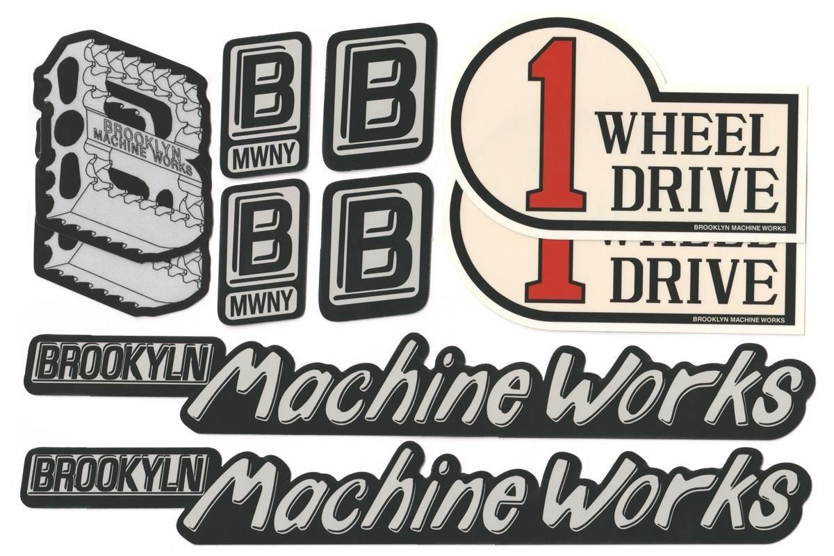 BROOKLYN MACHINE WORKS - FRAME STICKER PACK - BLACK