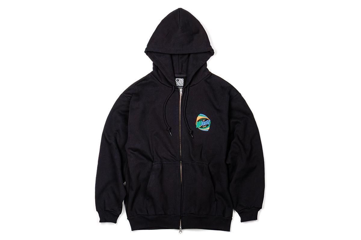 W-BASE - PD LOGO ZIP HOODIE - BLACK