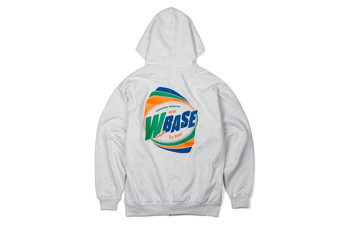 W-BASE - PD LOGO ZIP HOODIE - GREY