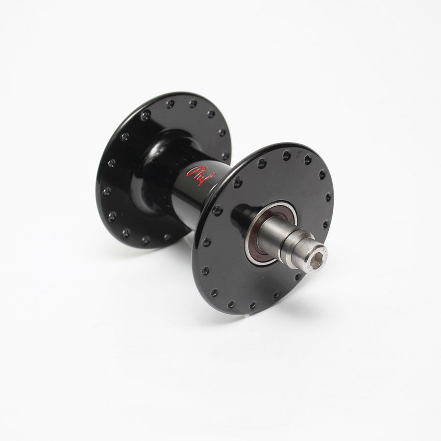 PHILWOOD - HIGH FLANGE HUB - FRONT - 32H - BLACK - W-BASE |  BMXやピストを扱う渋谷の自転車店（通販可）