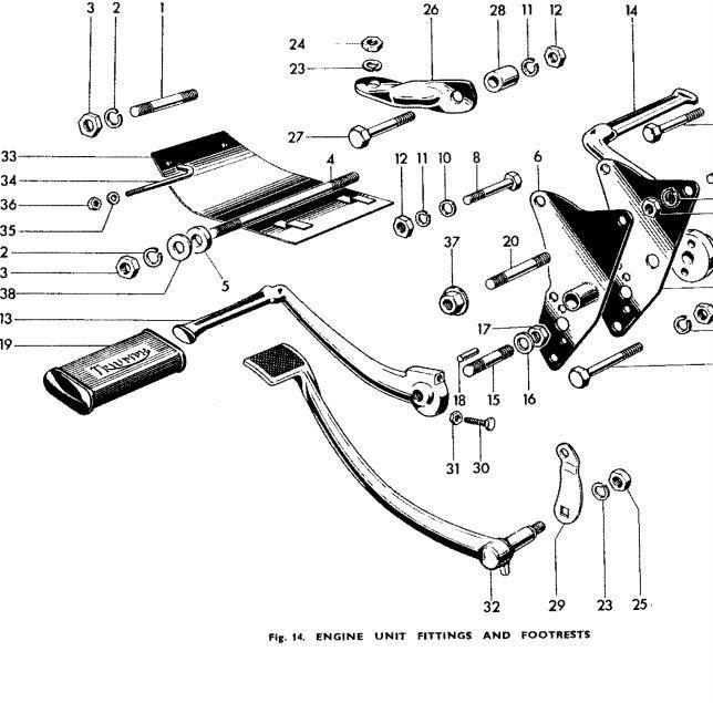 ブレーキペダルストップボルト 1/4-26CEIx1