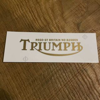 ウォーターデカール TRIUMPH  ナンバープレート