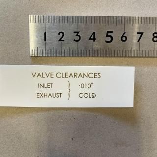 ĥǥ롡VALVE CLEARANCES