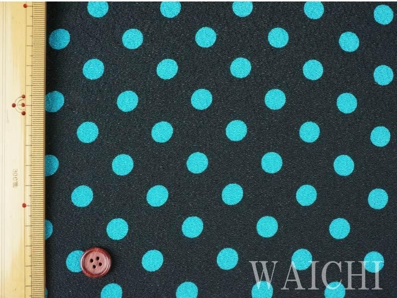 水玉（大） | 黒×青緑 | PUW-060C