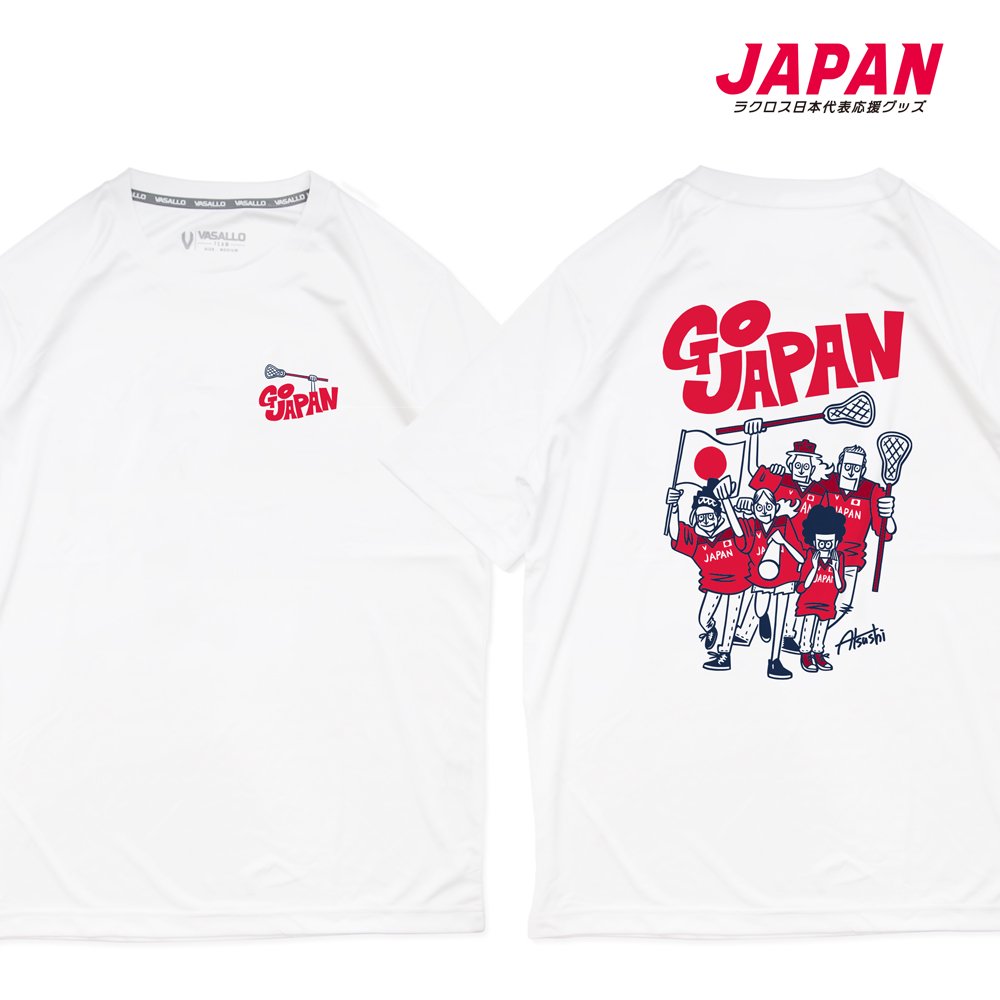 GO JAPAN BACK PRINT GS TEE【タケウチアツシ×ラクロス日本代表応援グッズ】 - VASALLO ONLINE  STORE｜Tokyo Lacrosse Company