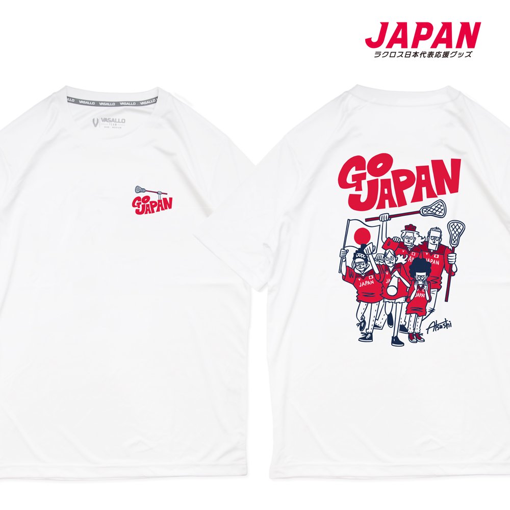 Go Japan Back Print Gs Tee タケウチアツシ ラクロス日本代表応援グッズ Vasallo Online Store Tokyo Lacrosse Company