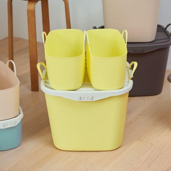 家具のすき間に置ける収納 「baquet L slim サルファーイエロー