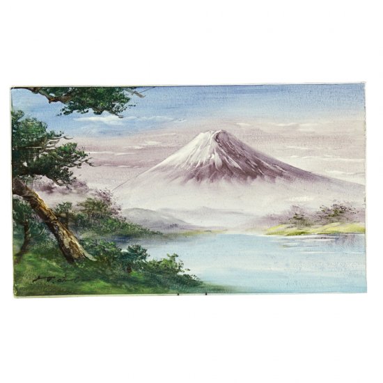 大坪高明 風景画 中皿陶板 富士山 - ナカヤマ販売オンラインショップ