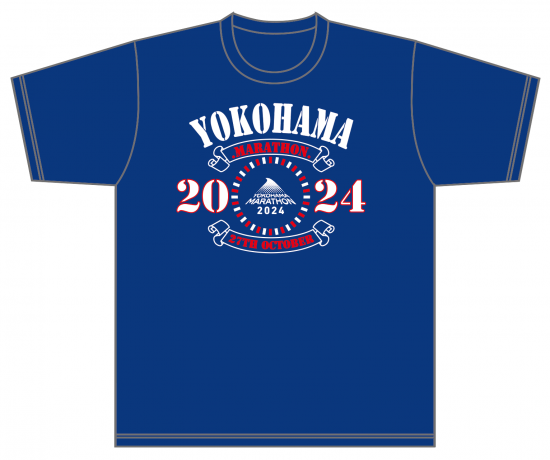 横浜マラソン2022 Ｔシャツ (ブルー） - グッズショップ