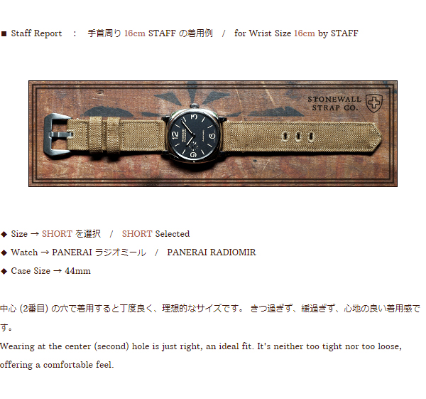 STONEWALL | for PANERAI Canvas Strap 2p #Swiss Army