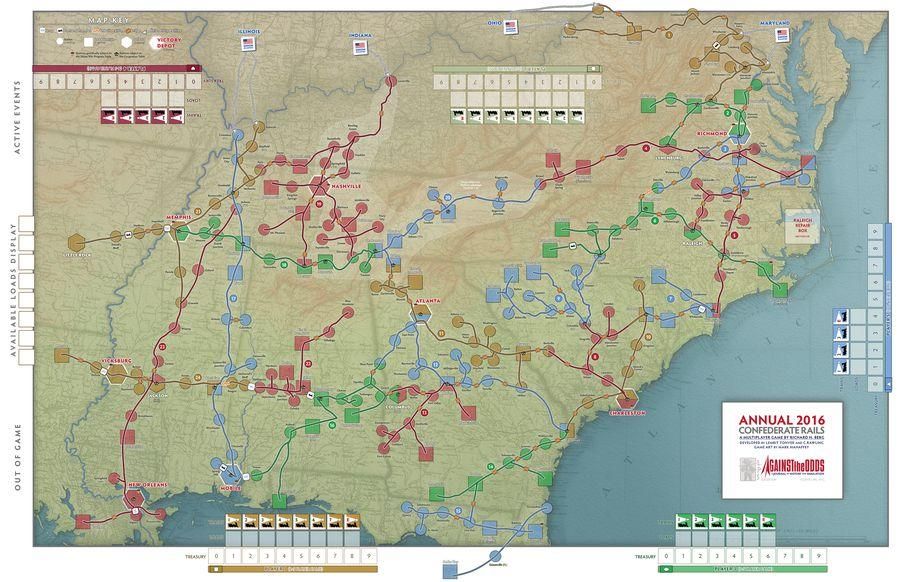 Ato16 Confederate Rails 南北戦争時の南部鉄道運営 歴史ボードゲーム専門通販ショップ 小さなウォーゲーム屋