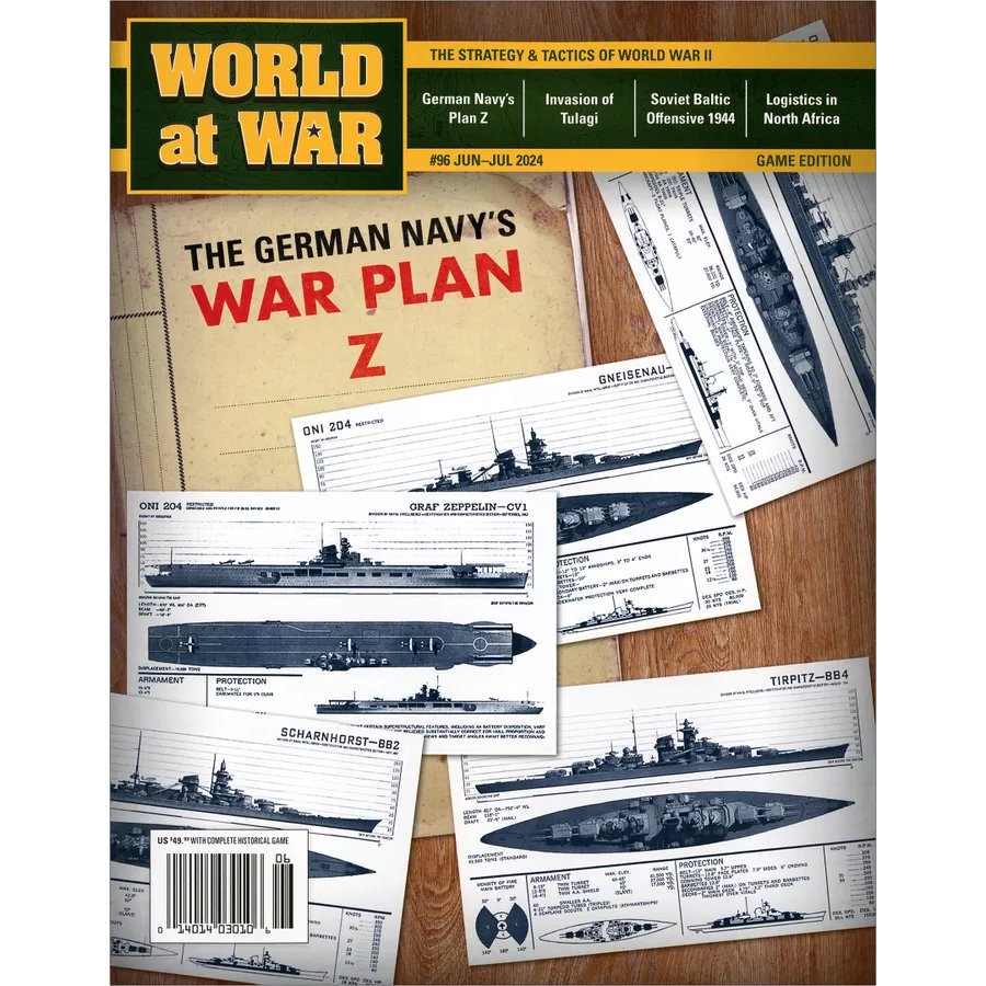 印刷済み日本語ルールブック付き】WW96- War Plan Z - 歴史ボード 