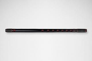 篠笛 漆塗り  黒   1970年オーダーメイド品 獅子田 竹峰 本漆塗 両巻 漆黒 - 獅子田流 篠笛「大塚竹管楽器」