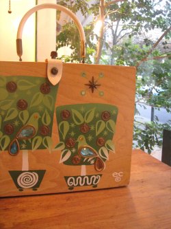 60's Enid Collins Wood Box Bag