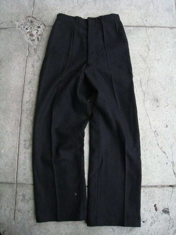 50's Royal Navy Blue Serge Trousers Dead Stock - Spring Store by 