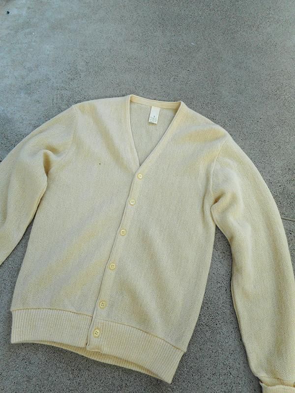 60s 70s vintage アルパカ　カーディガン 古着 70s USA製 Arnold Palmer Robert Bruce ブラック ソリッド