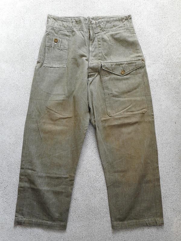 パンツ 50's British Army Green Denim Trousers 50s British Army Green Denim Pants イギリス軍 グリーンデニム