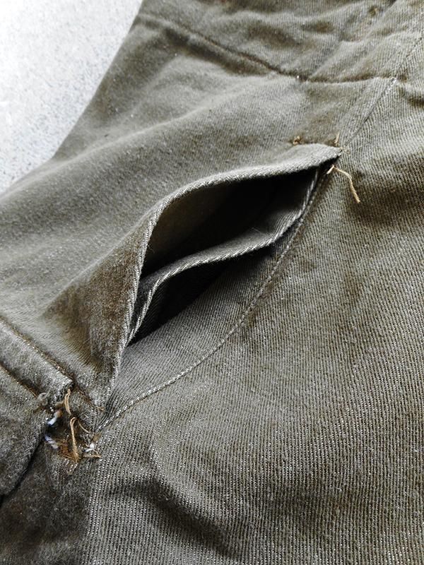 50's British Army Green Denim Trousers - Spring Store by 50's British Army Green Denim Trousers - Spring Store by