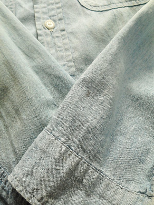 60s double ringer blue chambray shirt