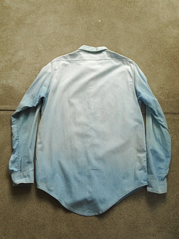 60s double ringer blue chambray shirt