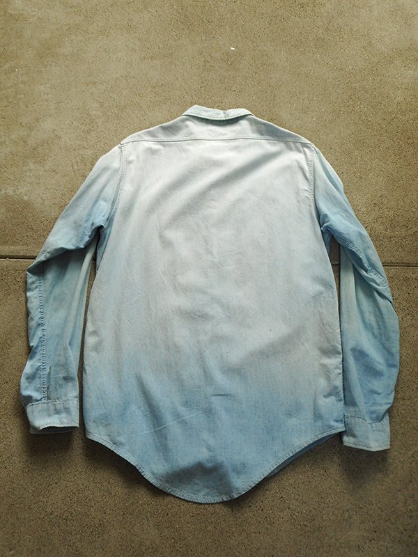 60's DOUBLE RINGER Blue Chambray Shirt - Spring Store by rightyright