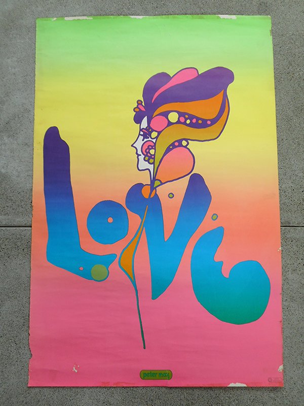 60's Peter Max Poster LOVE - Spring Store by rightyright
