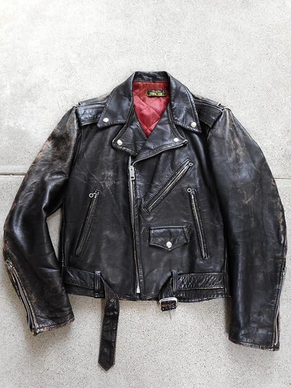 1950'S HORSEHIDE DOUBLE LEATHER RIDERS - ライダースジャケット