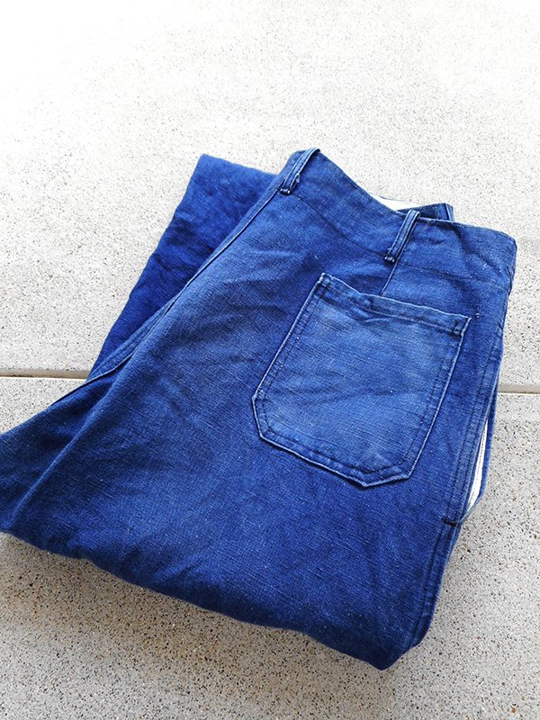 40's French Indigo Linen Work Pants - Spring Store by rightyright