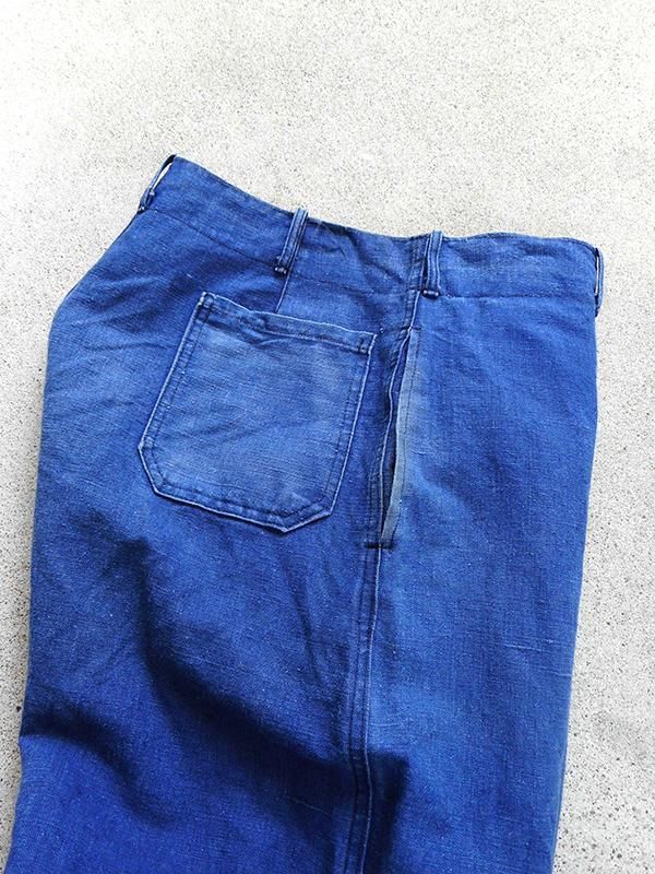 40's French Indigo Linen Work Pants - Spring Store by rightyright