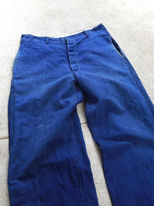 Vintage French Chore Pants 1930s 1940s Workwear Le Tres