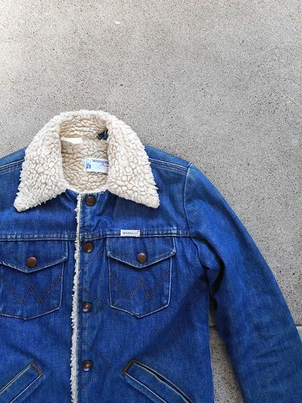 70's Wrangler Denim Boa Jacket - Spring Store by rightyright