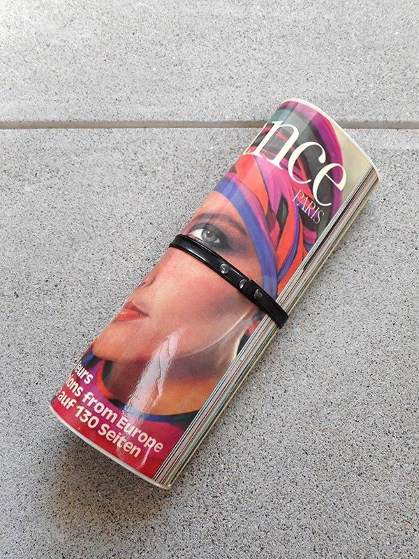 希少 ヴィンテージ 70s クラッチバッグ マガジン 雑誌 paris Vintage (70s) Magazine Clutch Bag Italy Rare Kiss Lock Ricma