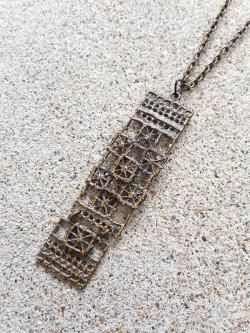 60-70's Pentti Sarpaneva Bronze Pitsi Necklace